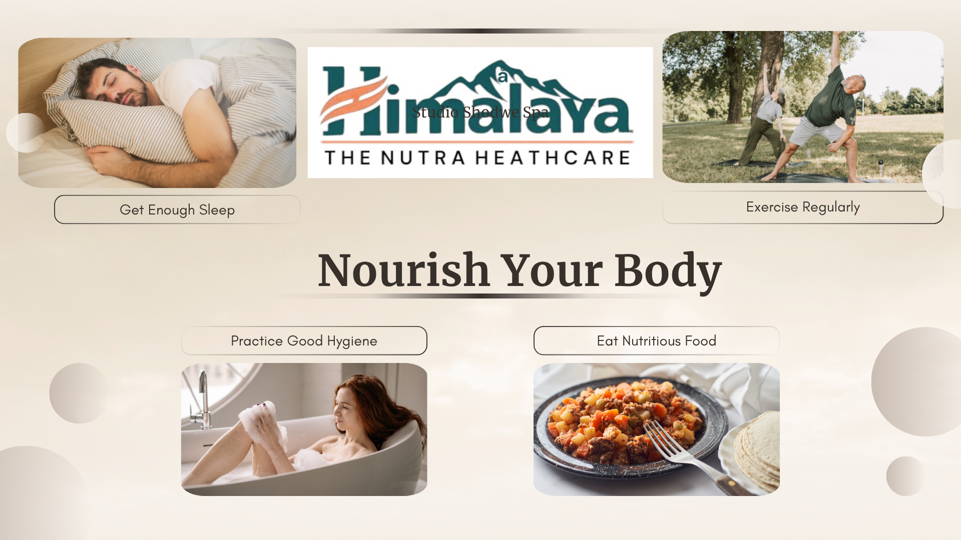 Beige and Brown Gradient Minimalist Self Care Wellness Presentation